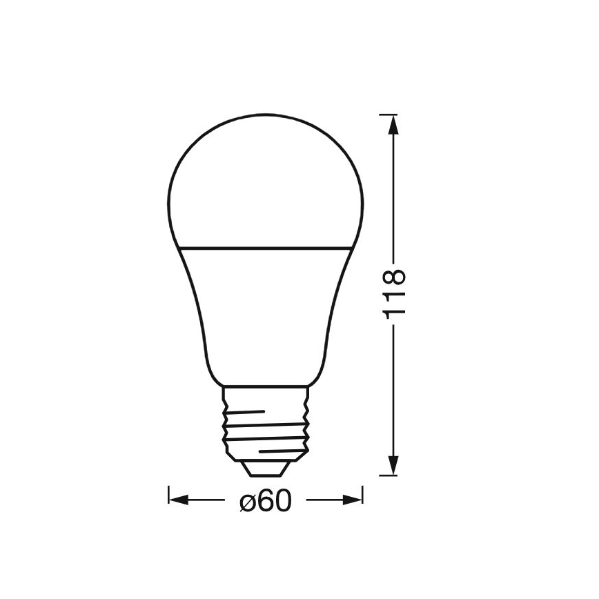 Lâmpada LED antibacteriana regulável A40 E27/9W/230V Wi-Fi - Ledvance