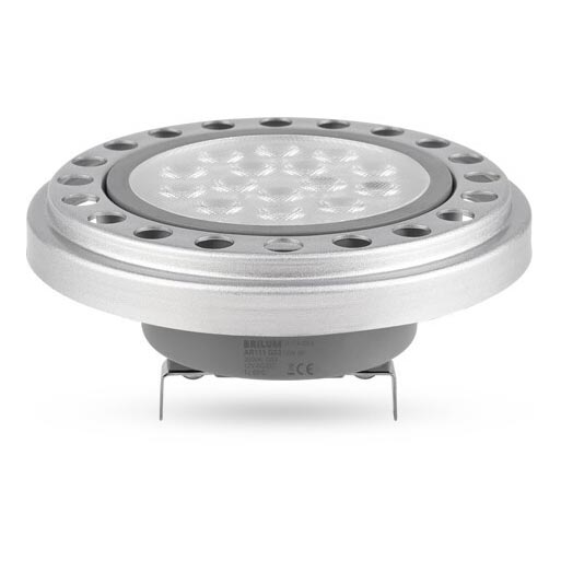 Lâmpada LED AR111 G53/12W/12V 3000K prateado 30°