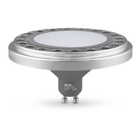 Lâmpada LED AR111 GU10/12W/230V 3000K prateado 120°