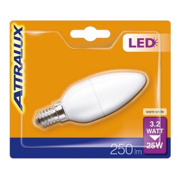 Lâmpada LED B35 E14/3,2W/230V 2700K - Attralux