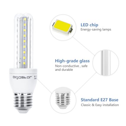 Lâmpada LED B5 E27/8W/230V 6500K - Aigostar