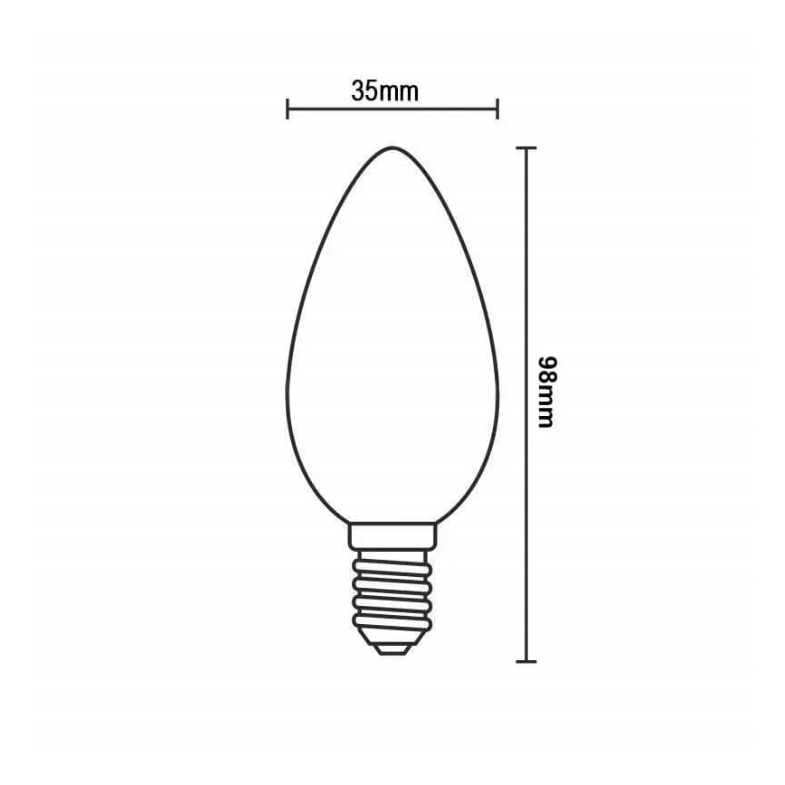 Lâmpada LED BRANCA COM FILAMENTO C35 E14/4,5W/230V 3000K