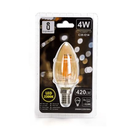 Lâmpada LED C35 E14/4W/230V 2200K - Aigostar