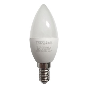 Lâmpada LED C35 E14/6W/230V 4200K