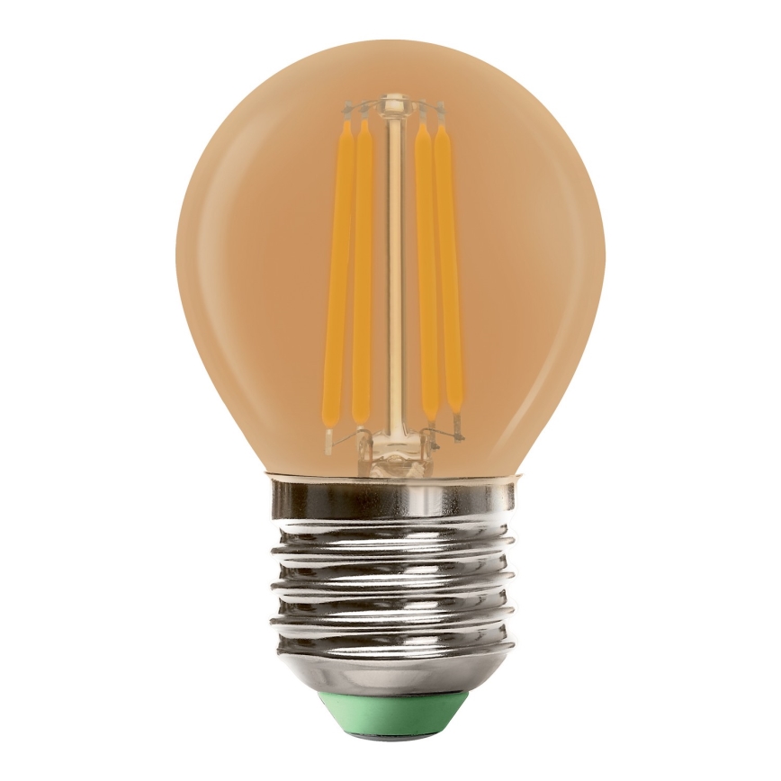 Lâmpada LED CLASIC AMBER G45 E27/4W/230V 2200K -  Brilagi