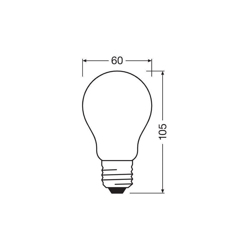 Lâmpada LED com regulação A60 E27/7W/230V 2700K - Osram