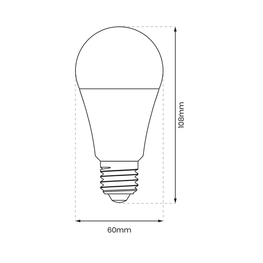 Lâmpada LED com regulação A60 E27/9W/230V 4000K