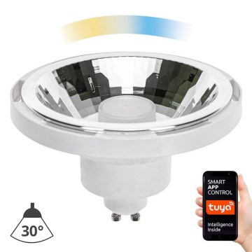 Lâmpada LED com regulação AR111 GU10/10W/230V 3000-6500K Wi-Fi Tuya 30° branco