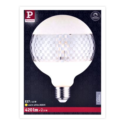 Lâmpada LED com regulação CLASSIC G125 E27/4,5W/230V 2600K - Paulmann 28742
