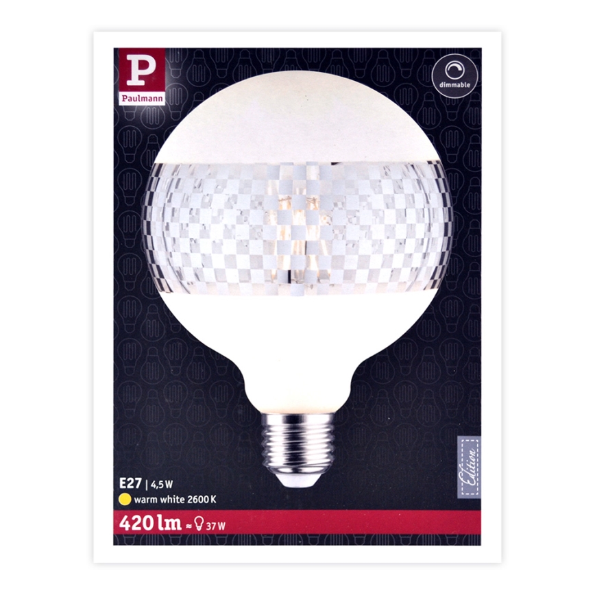 Lâmpada LED com regulação CLASSIC G125 E27/4,5W/230V 2600K - Paulmann 28742