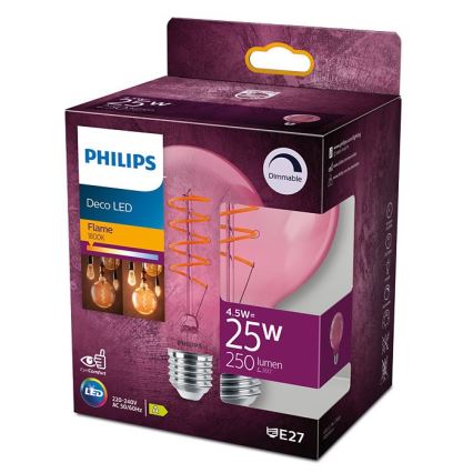 Lâmpada LED com regulação DECO Philips G93 E27/4,5W/230V 1800K