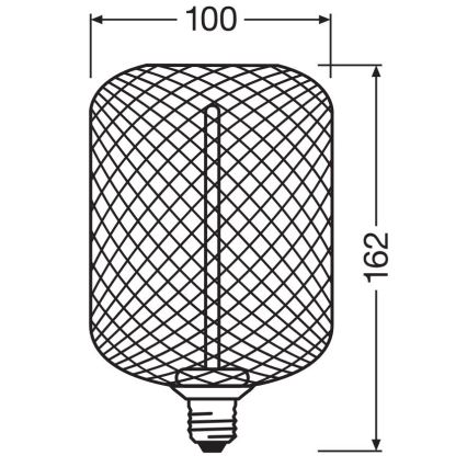 Lâmpada LED com regulação DECOR FILAMENT E27/3,5W/230V 1800K dourado - Osram
