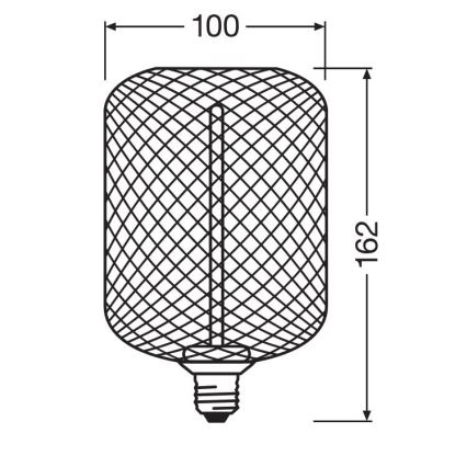 Lâmpada LED com regulação DECOR FILAMENT E27/3,5W/230V 1800K preto - Osram