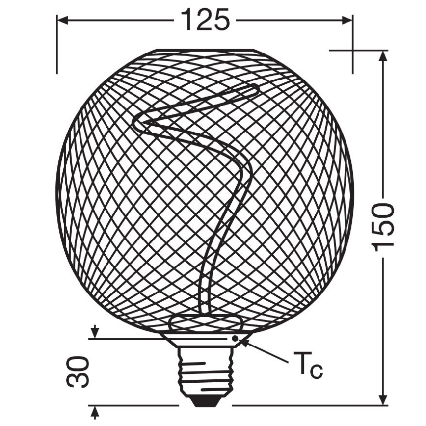 Lâmpada LED com regulação DECOR FILAMENT G125 E27/3,5W/230V 1800K dourado - Osram