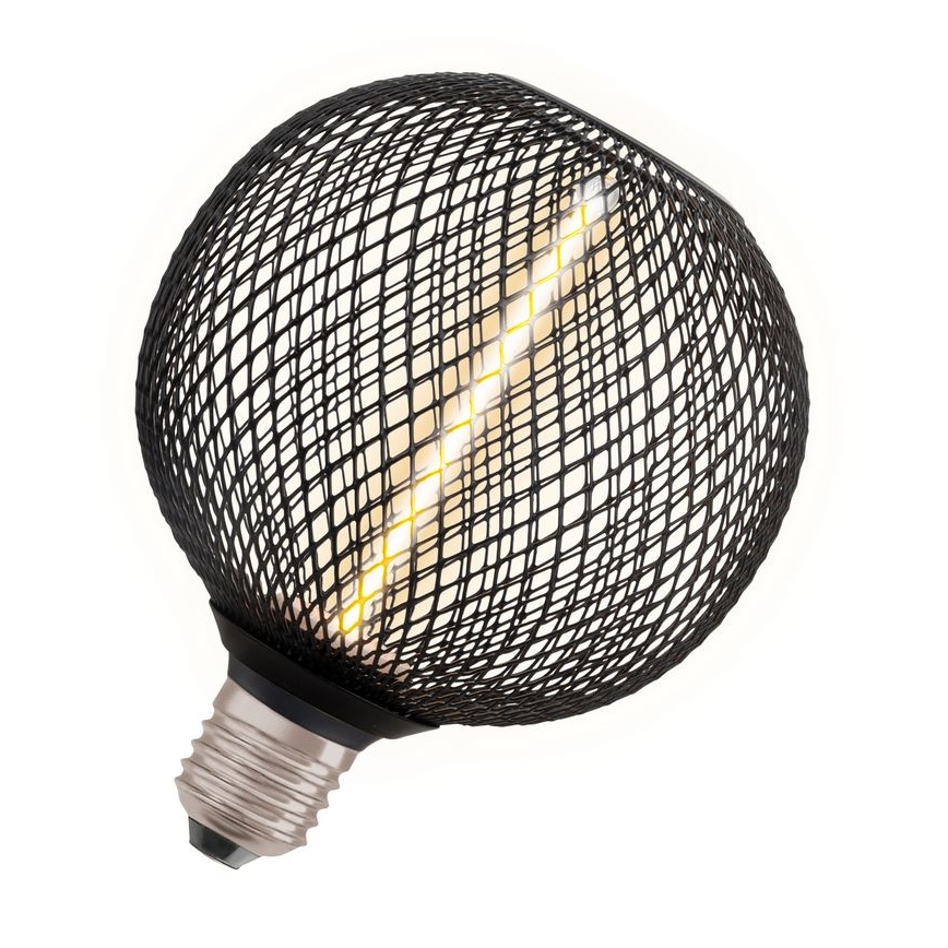 Lâmpada LED com regulação DECOR  FILAMENT G125 E27/3,5W/230V 1800K preto - Osram
