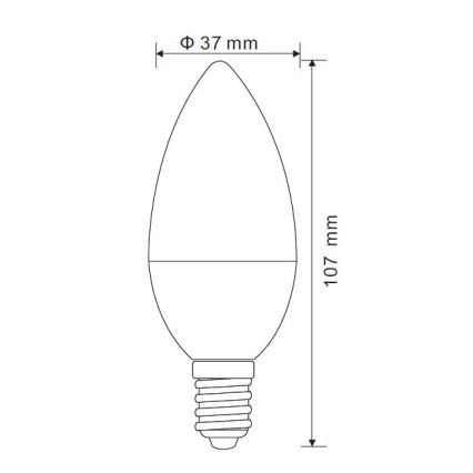 Lâmpada LED com regulação E14/5W/230V 3000K - Globo