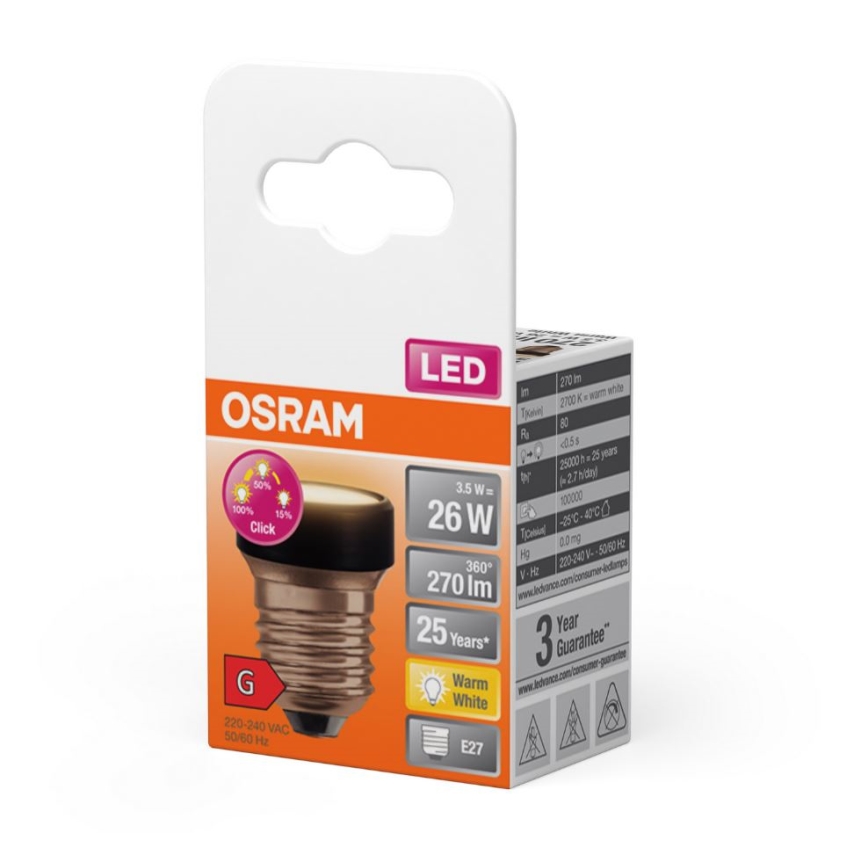 Lâmpada LED com regulação E27/3,5W/230V 2700K - Osram
