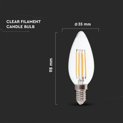 Lâmpada LED com regulação FILAMENT E14/4W/230V 3000K