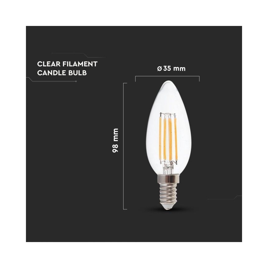 Lâmpada LED com regulação FILAMENT E14/4W/230V 3000K