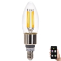 Lâmpada LED com regulação FILAMENT MESH Inteligente C35 E14/4,5W/230V 2700-6500K - Aigostar