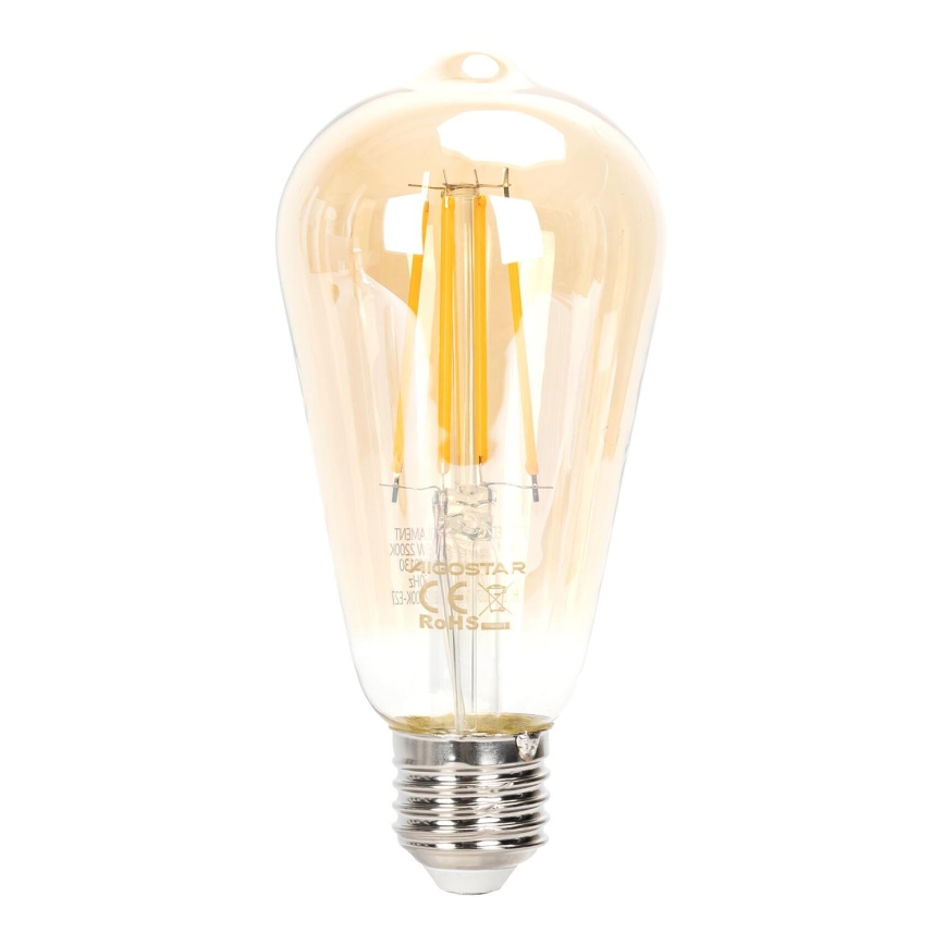 Lâmpada LED com regulação FILAMENT ST64 E27/6W/230V 2200K - Aigostar
