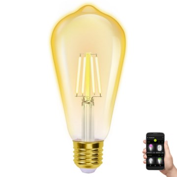 Lâmpada LED com regulação FILAMENT ST64 E27/6W/230V 2700-6500K Wi-Fi - Aigostar
