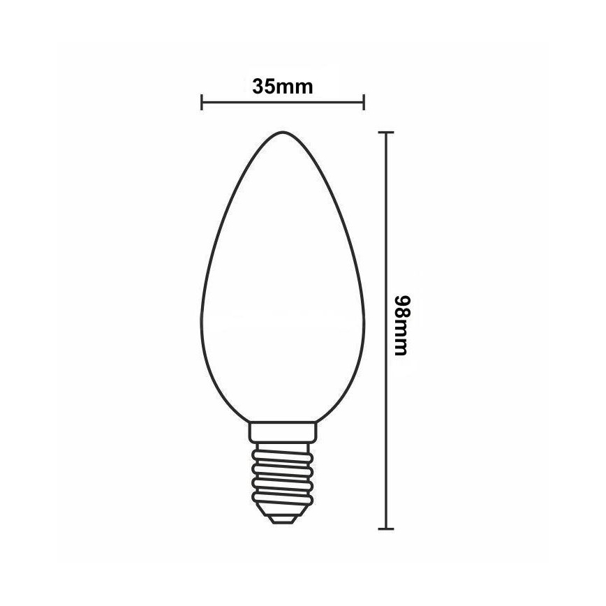Lâmpada LED com regulação FILAMENT VINTAGE C35 E14/6W/230V 2000K