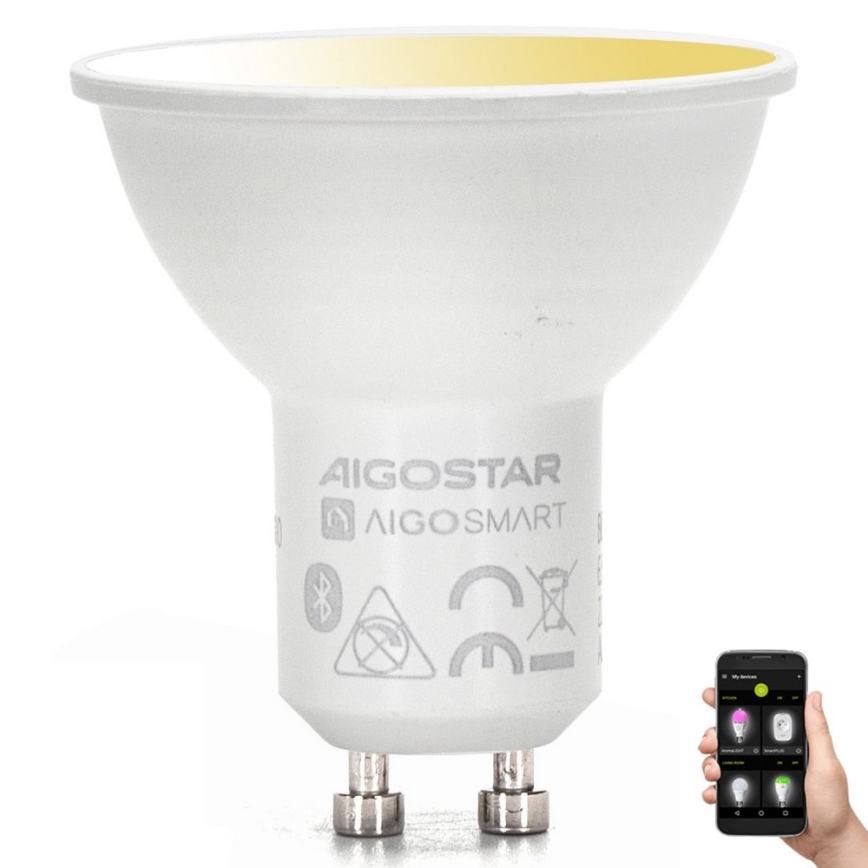 Lâmpada LED com regulação GU10/6,5W/230V 2700-6500K - Aigostar
