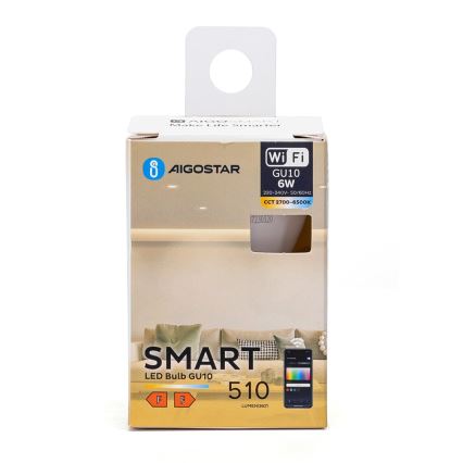 Lâmpada LED com regulação GU10/6W/230V 2700-6500K Wi-Fi - Aigostar