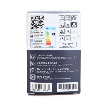 Lâmpada LED com regulação GU10/7W/230V 3000-6500K Wi-Fi - Aigostar