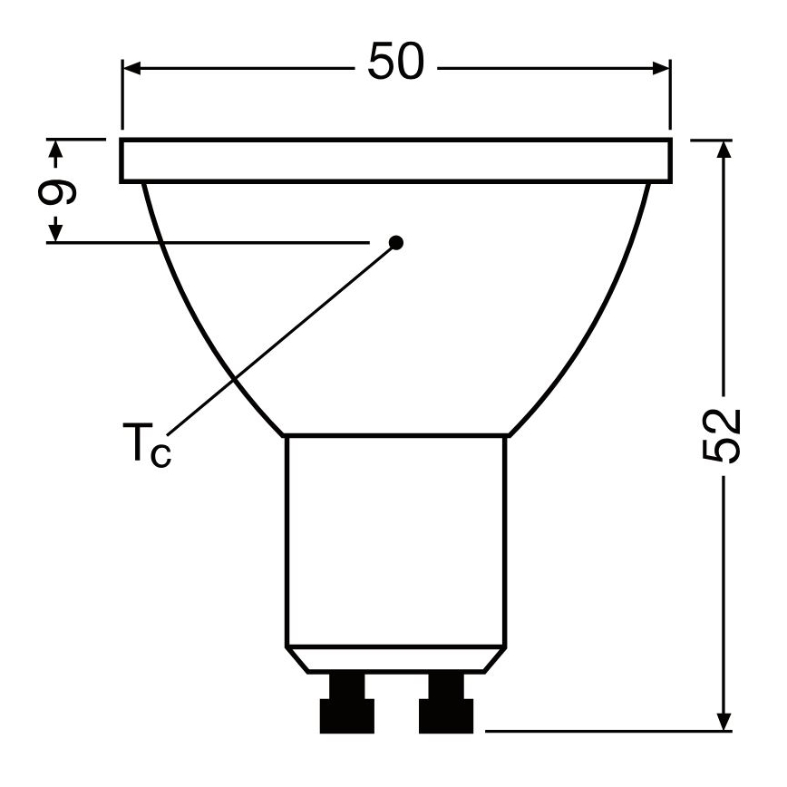 Lâmpada LED com regulação PAR16 GU10/3,7W/230V 4000K CRI 90 - Osram