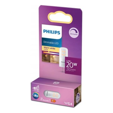 Lâmpada LED com regulação Philips G4/2,1W/12V 2700K
