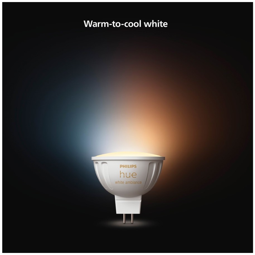 Lâmpada LED com regulação Philips Hue White Ambiance GU5,3/MR16/5,1W/12V 2200-6500K