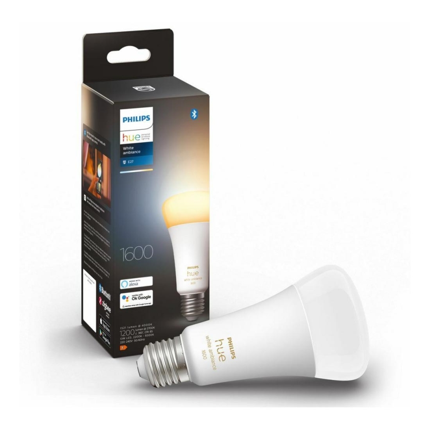 Lâmpada LED com regulação Philips Hue WHITE AMBIANCE E27/13W/230V 2200-6500K
