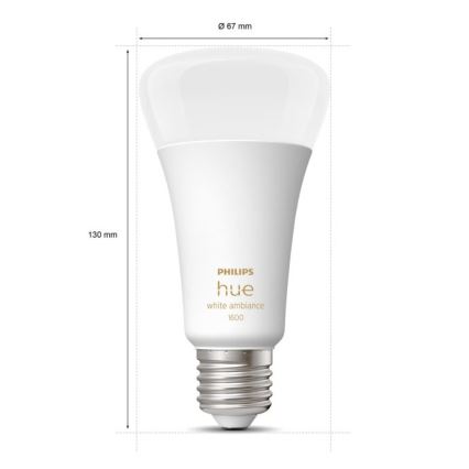 Lâmpada LED com regulação Philips Hue WHITE AMBIANCE E27/13W/230V 2200-6500K