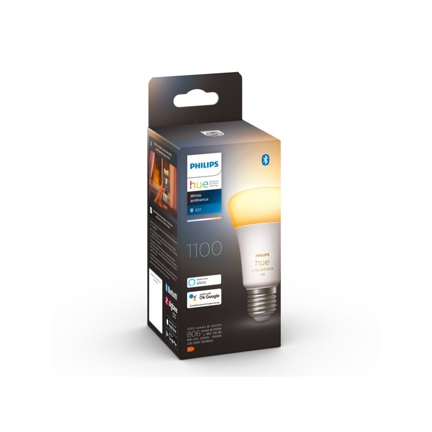 Lâmpada LED com regulação Philips Hue WHITE AMBIANCE E27/8W/230V 2200-6500K