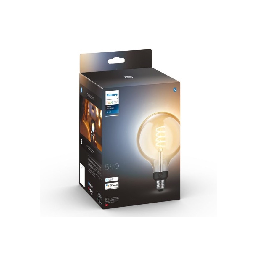 Lâmpada LED com regulação Philips Hue WHITE AMBIANCE G125 E27/7W/230V 2200-4500K