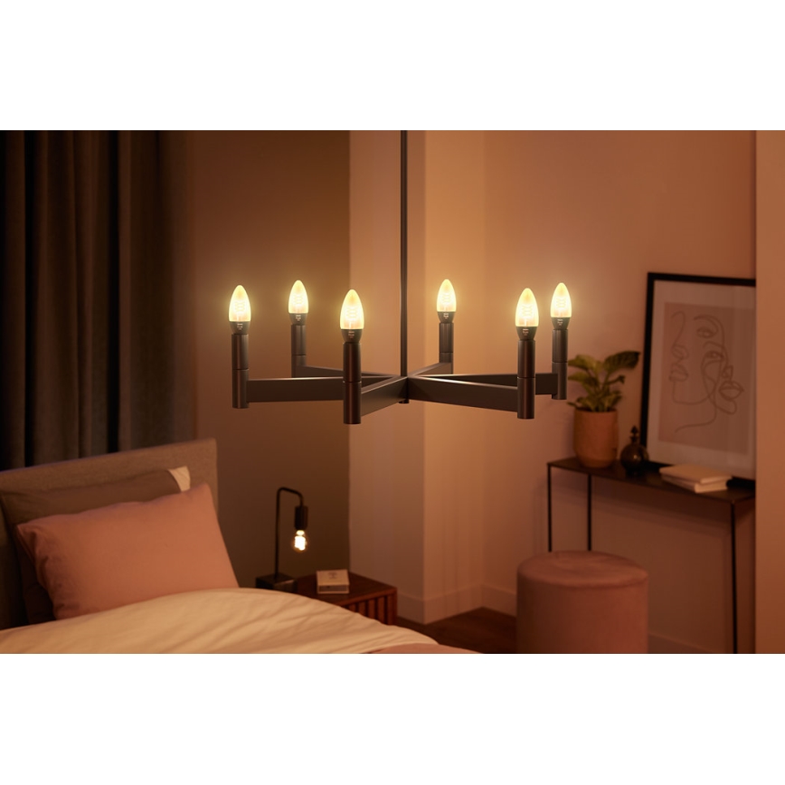 Lâmpada LED com regulação Philips Hue WHITE FILAMENT E14/4,5W/230V 2100K