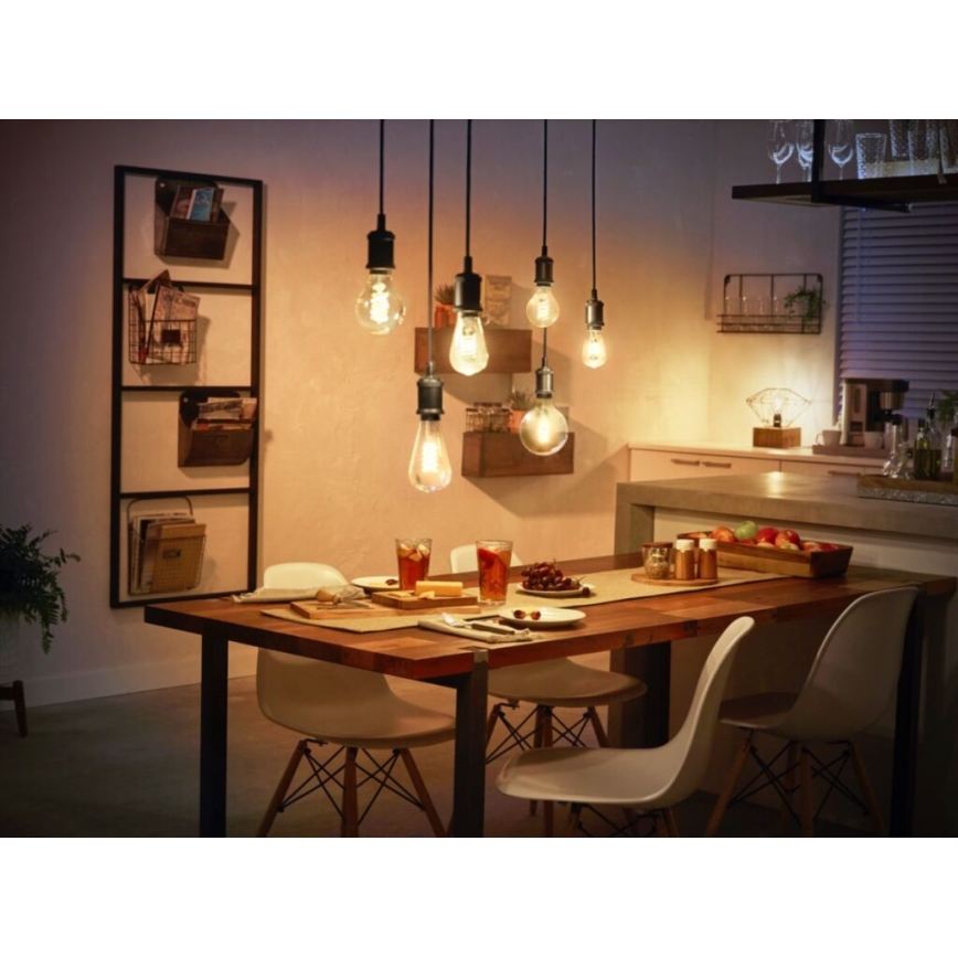 Lâmpada LED com regulação Philips Hue WHITE FILAMENT G125 E27/7W/230V 2100K