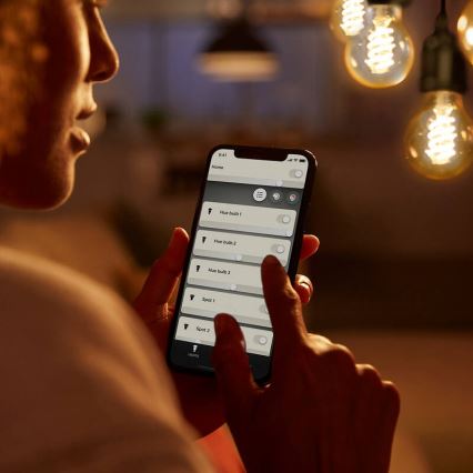 Lâmpada LED com regulação Philips Hue WHITE FILAMENT G93 E27/7,2W/230V 2100K