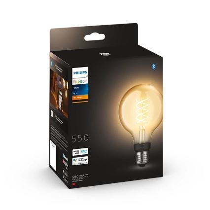 Lâmpada LED com regulação Philips Hue WHITE FILAMENT G93 E27/7,2W/230V 2100K