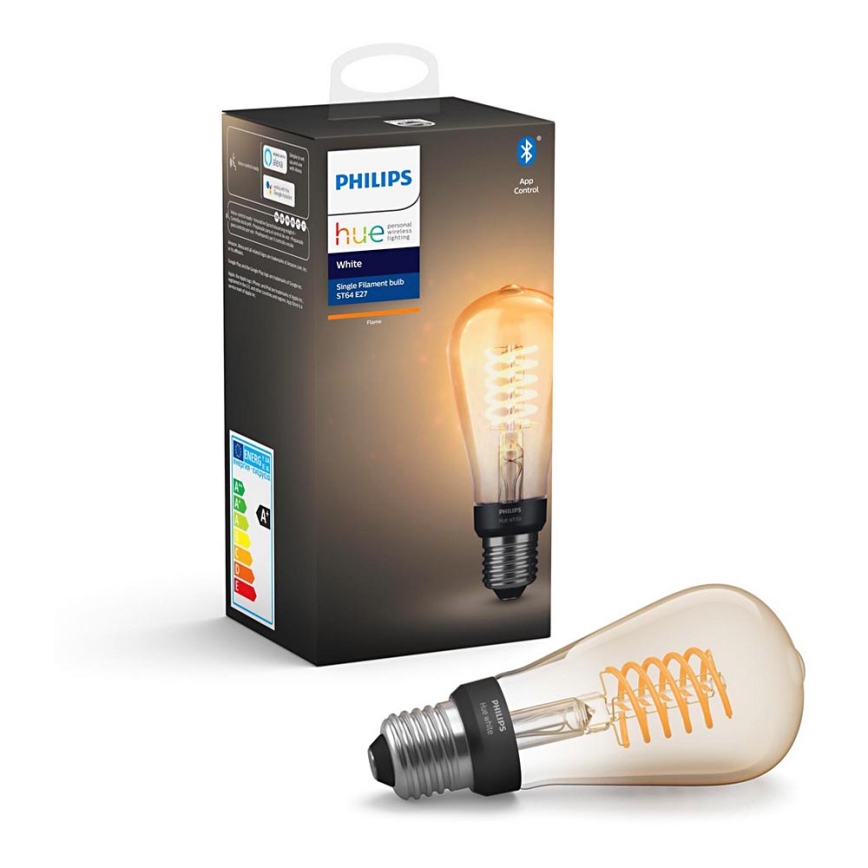 Lâmpada LED com regulação Philips Hue WHITE FILAMENT ST64 E27/7W/230V 2100K