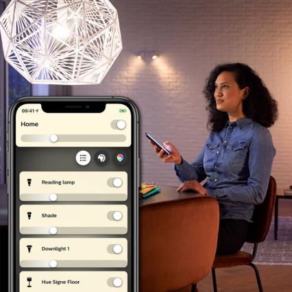 Lâmpada LED com regulação Philips Hue WHITE FILAMENT ST64 E27/7W/230V 2100K