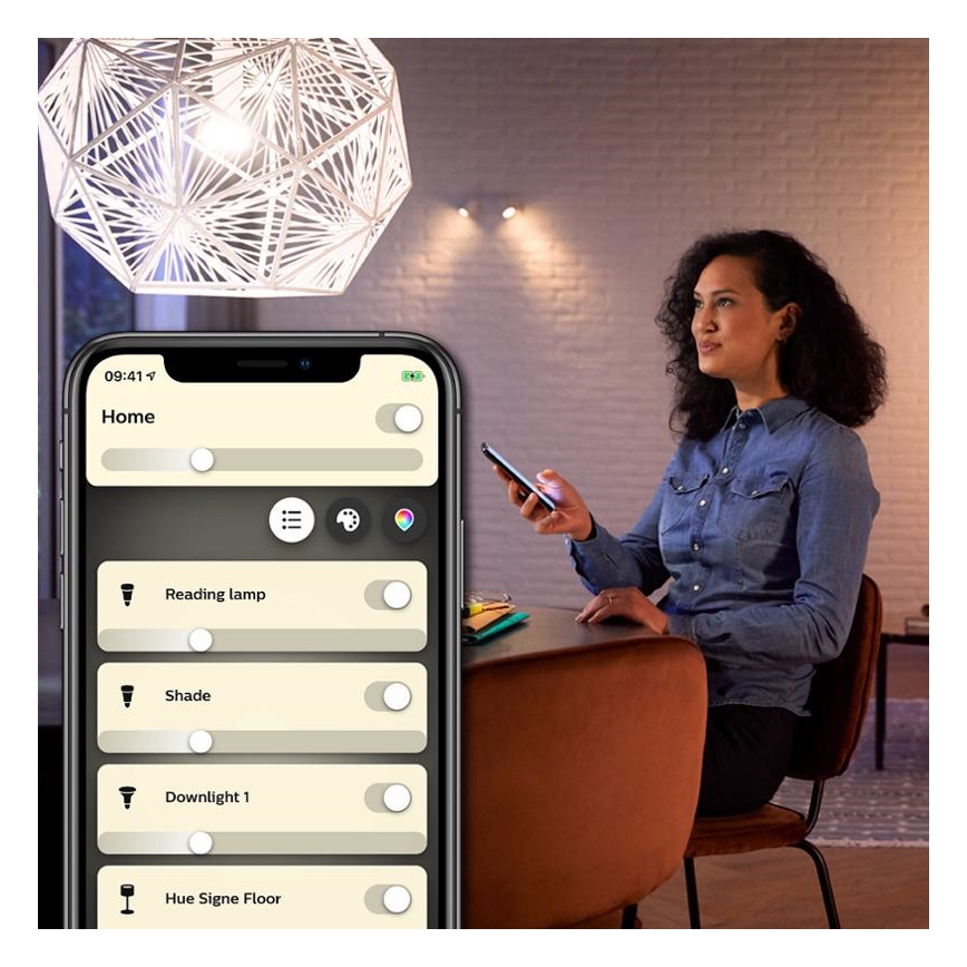 Lâmpada LED com regulação Philips Hue WHITE FILAMENT ST64 E27/7W/230V 2100K