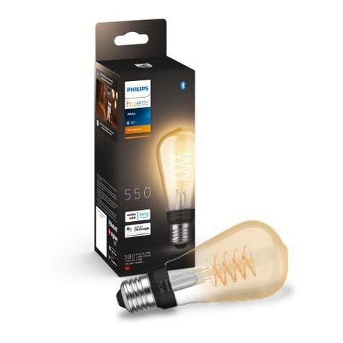 Lâmpada LED com regulação Philips Hue WHITE FILAMENT ST64 E27/7W/230V 2100K