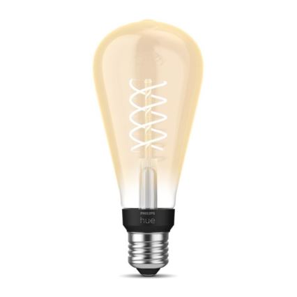 Lâmpada LED com regulação Philips Hue WHITE FILAMENT ST72 E27/7W/230V 2100K