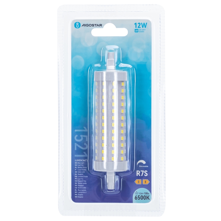 Lâmpada LED com regulação R7s/12W/230V 6500K - Aigostar