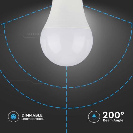 Lâmpada LED com regulação SAMSUNG CHIP A60 E27/11W/230V 3000K
