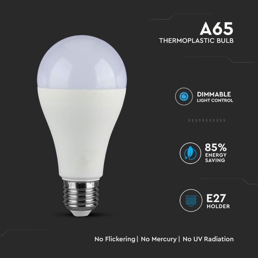 Lâmpada LED com regulação SAMSUNG CHIP A65 E27/17W/230V 4000K