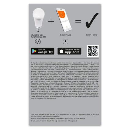 Lâmpada LED com regulação SMART+ E27/14W/230V 2,700K-6,500K Wi-Fi - Ledvance